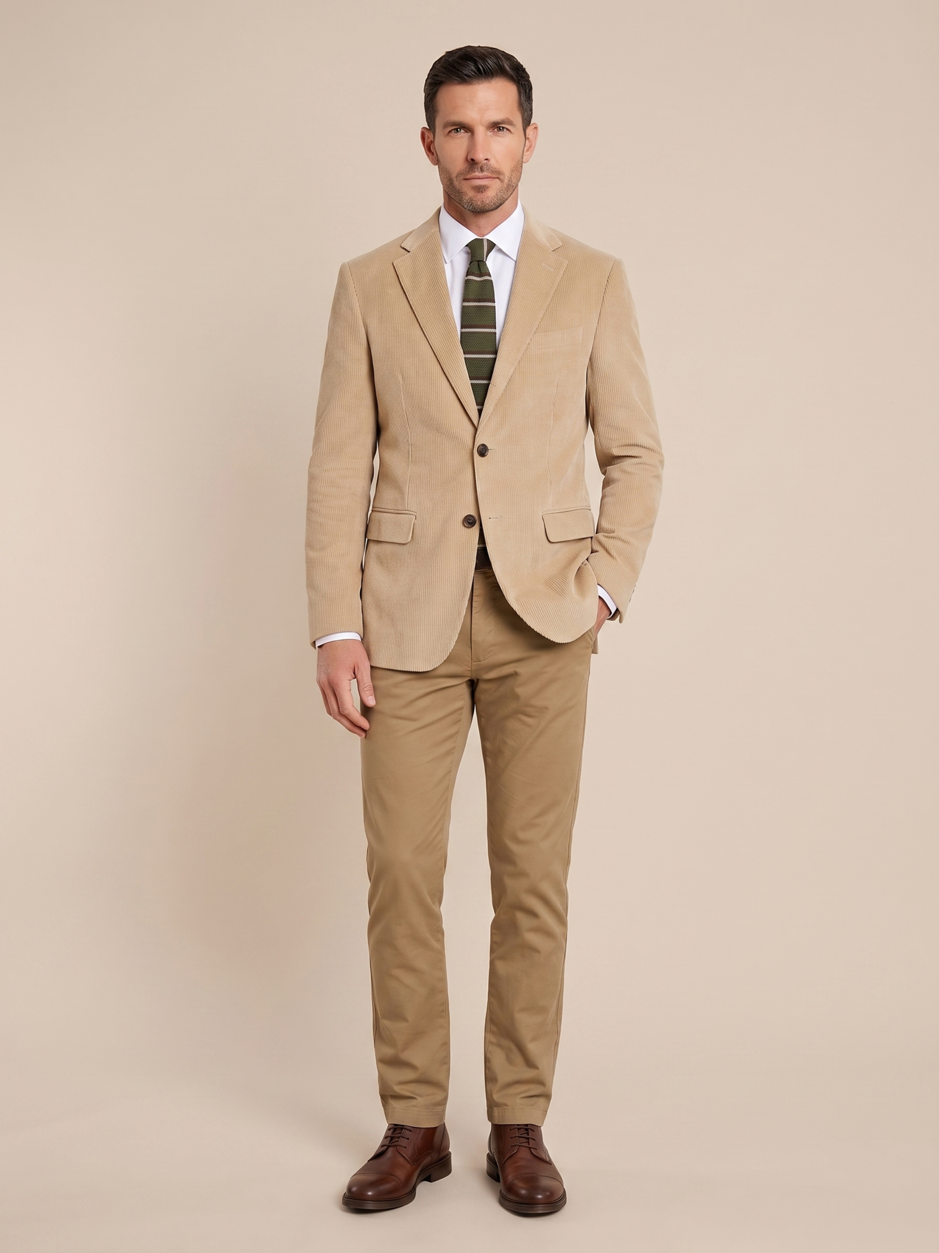 Chinnor Corduroy Beige Blazer