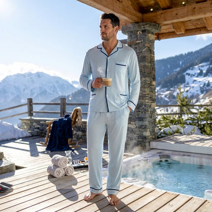 Men's Breathable Bamboo Pajamas - Hades