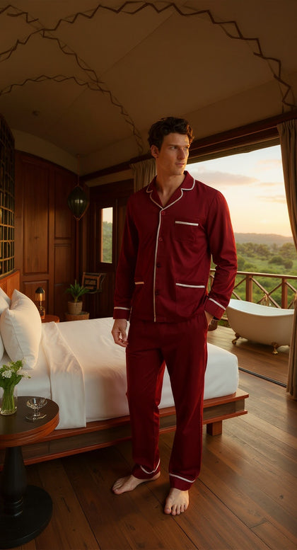 Men's Breathable Bamboo Pajamas - Apollo