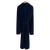 Carnegie Luxury Cotton Long Velvet Smoking Jacket in Navy Back View Smoking Jacket | Bown of London