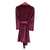 Venus Ladies Velvet Robe in Burgundy Back view