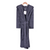 Front View Men's Heavyweight Hooded Nua Cotton Robe - Dark Grey