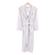 Front view Men's Heavyweight Hooded Nua Cotton Robe - Pale Grey