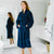 Women's Heavyweight Nua Cotton Bathrobe - Navy Blue Main